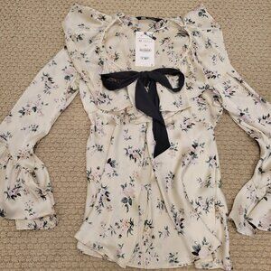 Women's Zara Satin Blouse - Brand new, never worn!